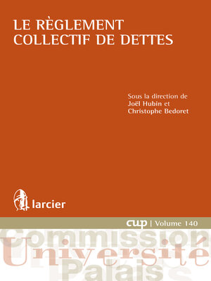 cover image of Le règlement collectif de dettes